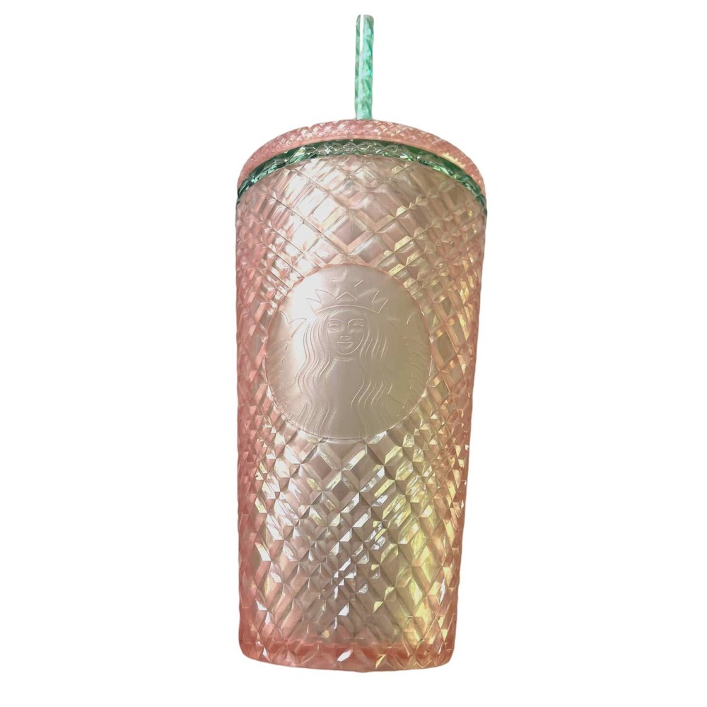 Starbucks 2023 Pink Jeweled Pearl 16 oz Grande Cold Cup Tumbler NEW - Picture 2 of 11